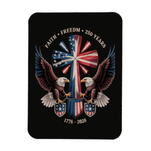 Magnet Flexible Foi Liberté 250 Ans 250e Anniversaire États-Unis