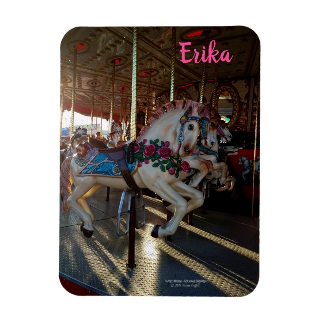 Magnet Flexible Foire carnavalesque Carrousel Cheval Merry-Go-Roun (Vertical)
