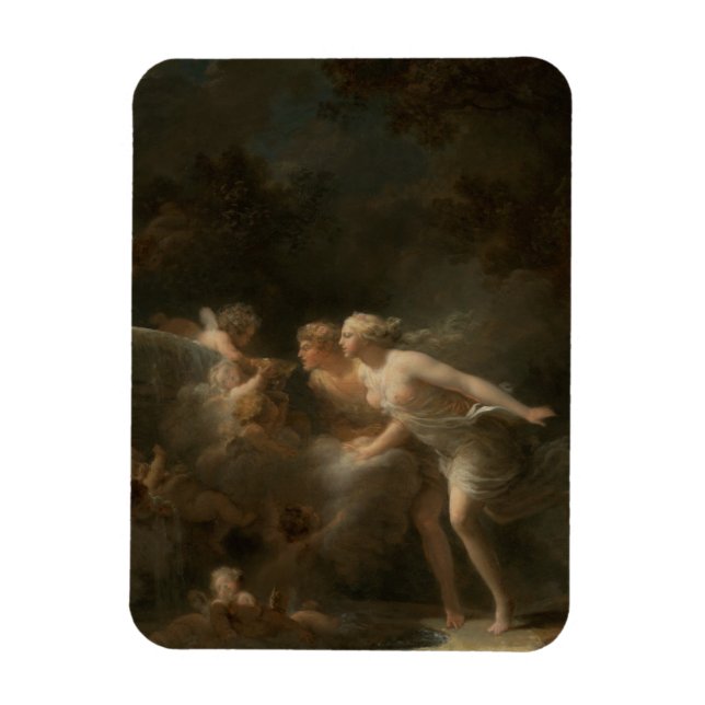 Magnet Flexible Fontaine de l'Amour de Jean-Honore Fragonard (Vertical)