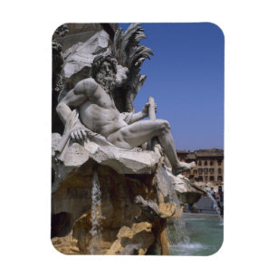 Magnet Flexible Fontana dei Quattro Fiumi, Piazza Navona, Rome,