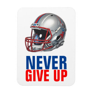Magnet Flexible Football Motivationnel Ne jamais abandonner 