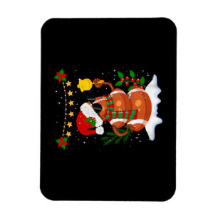 Magnet Flexible Football Snowman Santa Hat Joyeux Noël