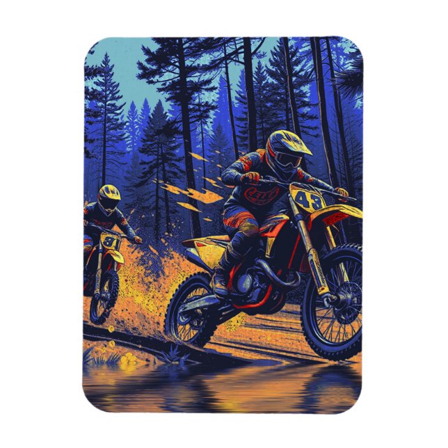 Magnet Flexible Forest Ride - Motocross Racers (Vertical)