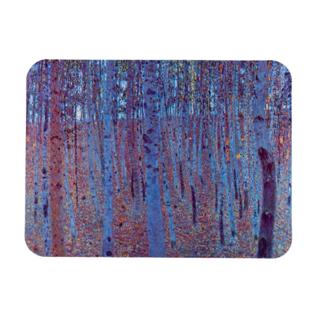 Magnet Flexible Forêt de hêtres par Gustav Klimt, Art Nouveau Vint (Horizontal)
