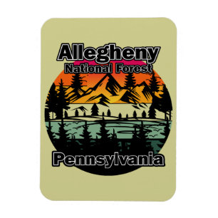 Magnet Flexible Forêt nationale vintage Allegheny Pennsylvanie