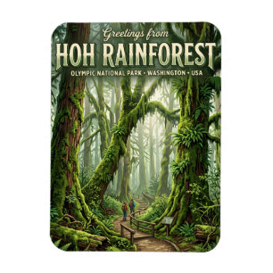 Magnet Flexible Forêt pluviale de Hoh Washington