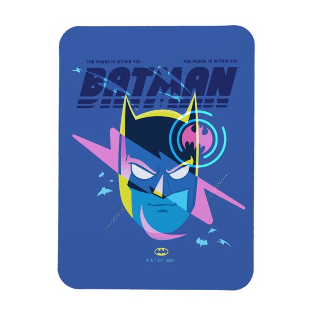 Magnet Flexible Forever Batman Light Up Head Graphic (Vertical)