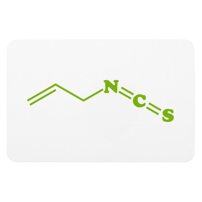 Magnet Flexible Formule moléculaire de l'isothiocyanate de Wasabi  (Horizontal)