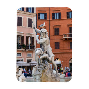 Magnet Flexible Fountain of Neptune in the Piazza Navona - Rome