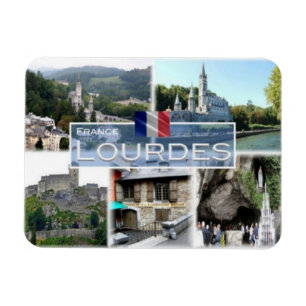 Magnet Flexible FR France - Lourdes - Basí lica de Rosá rio -