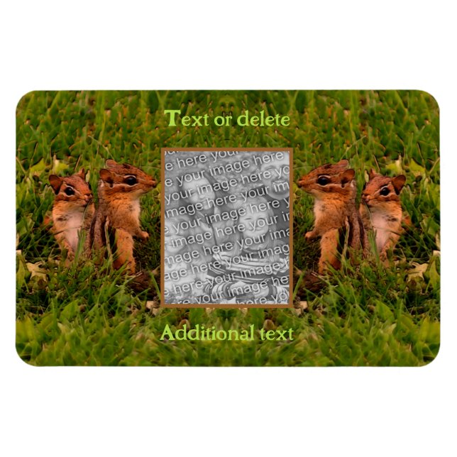 Magnet Flexible Frame Chipmunks Baby Créez votre propre photo (Horizontal)