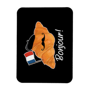 Magnet Flexible Français Croissant Lover France Drapeau Francophil