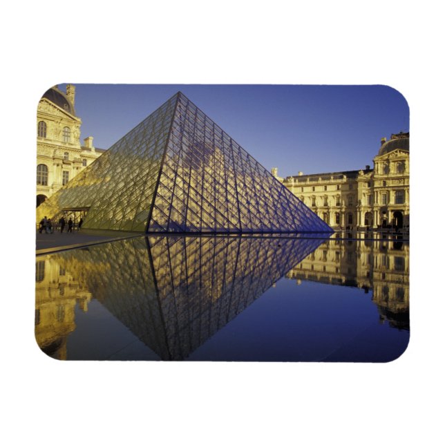 Magnet Flexible FRANCE, Paris Réflexion, Pyramide. Le Louvre (Horizontal)