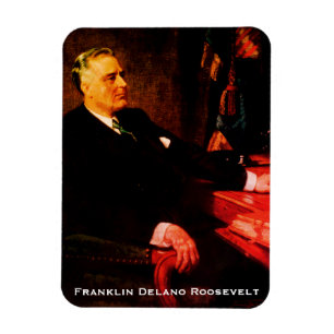 Magnet Flexible Franklin D. Roosevelt, 4 Term War President FDR
