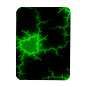 Magnet Flexible Frappes de foudre verte Alien en Pitch noir