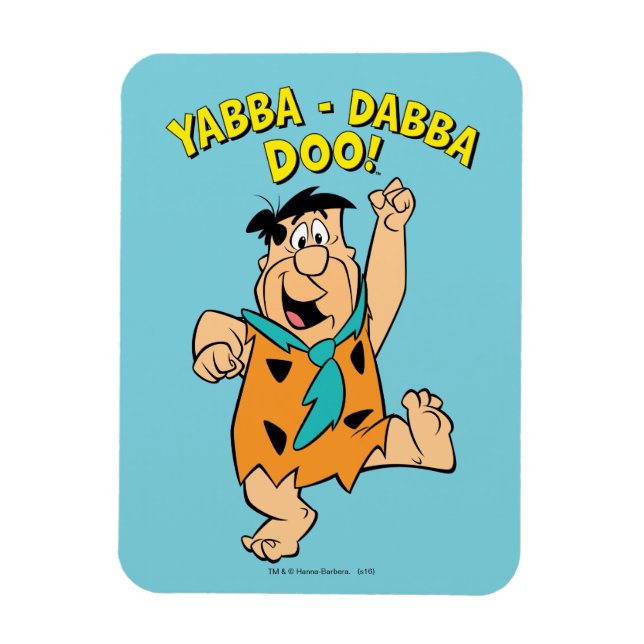 Magnet Flexible Fred Flintstone Yabba-Dabba Doo ! (Vertical)