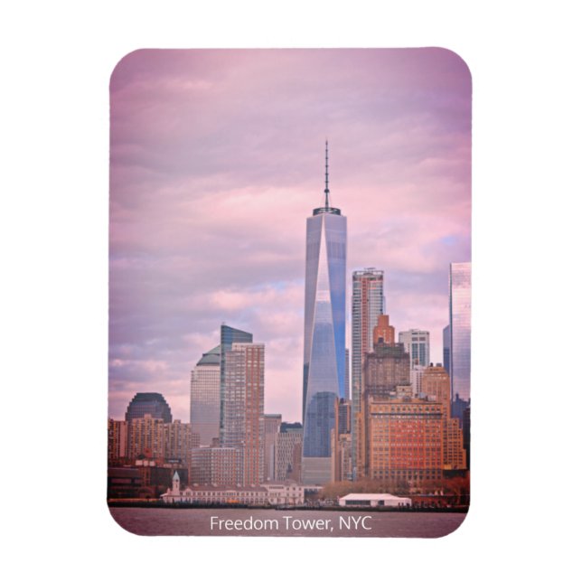 Magnet Flexible Freedom Tower de Staten Island Ferry NYC Postcar (Vertical)