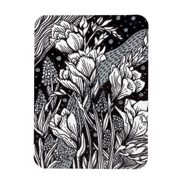 Magnet Flexible Freesias (Vertical)