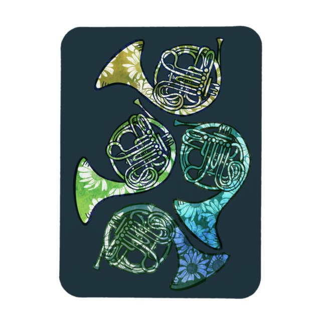 Magnet Flexible French Horns Daisy Classe de groupe (Vertical)