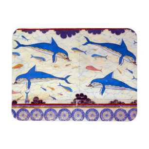 Magnet Flexible Fresque de dauphin du palais de Minoan de Knossos