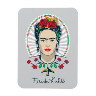 Magnet Flexible Frida Kahlo  Flore Vintage