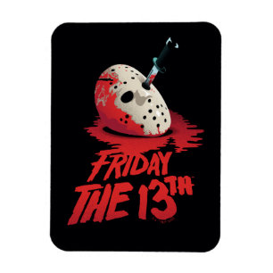 Magnet Flexible Friday the 13th   Knife Through Hockey Mask