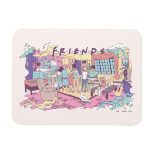 Magnet Flexible FRIENDS™   Dessin animé d'appartement