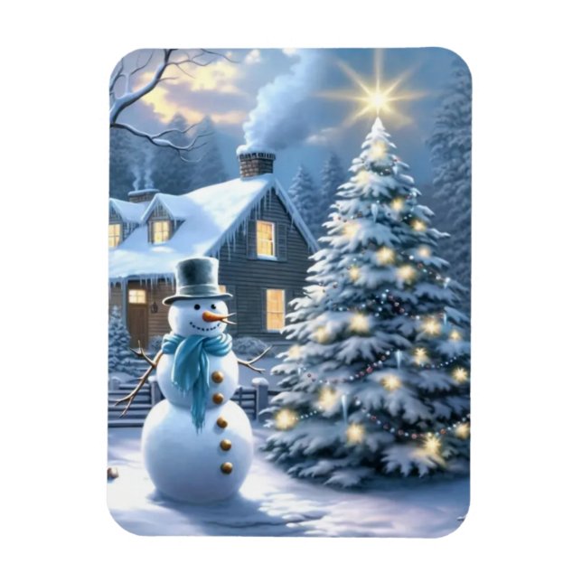 Magnet Flexible Frosty et son Noël magique (Vertical)