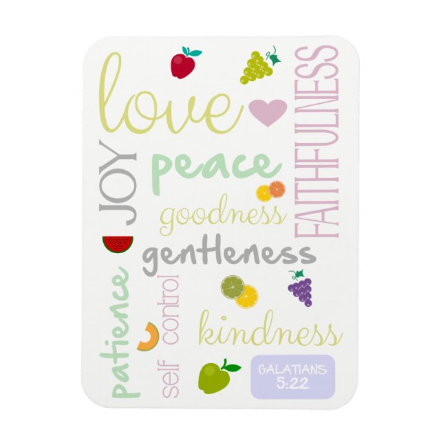 Magnet Flexible Fruit de l'Esprit Saint aimant chrétien (Vertical)