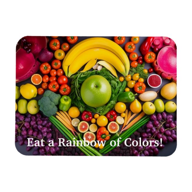 Magnet Flexible Fruits Légumes Aliments sains Rappel nutritionnel (Horizontal)