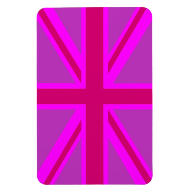 Magnet Flexible Fuchsia Union Jack (Vertical)