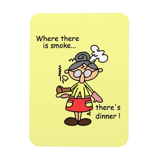 Magnet Flexible Fumée et T-shirts et cadeaux de dîner (Vertical)