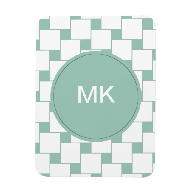 Magnet Flexible Fun tissé Carré Mint Green (Vertical)