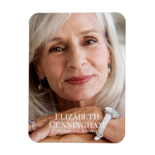 Magnet Flexible Funeral Memorial Classic Simple Photo Card