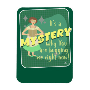 Magnet Flexible Funky Mystery Snark Retro Lecture Femme au foyer