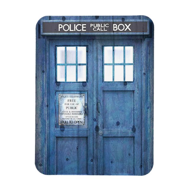 Magnet Flexible Funky Police phone Public Call Box (Vertical)