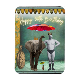 Magnet Flexible Funky Vintage Strongman 50e anniversaire