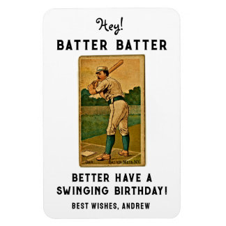 Magnet Flexible Funny Baseball Carte cadeau d'anniversaire