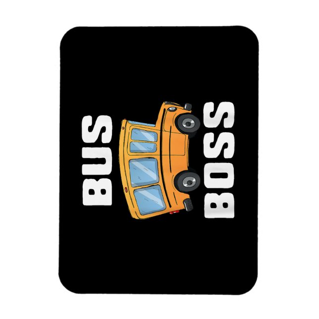 Magnet Flexible Funny Bus Boss School Bus Driver (Vertical)