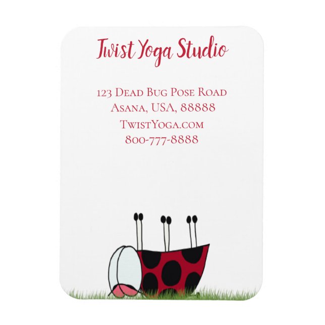 Magnet Flexible Funny Ladybug Dead Bug Yoga Pose (Vertical)