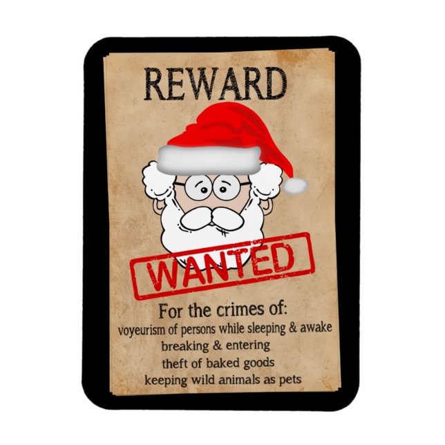 Magnet Flexible Funny Santa Claus Poster Recherché (Vertical)