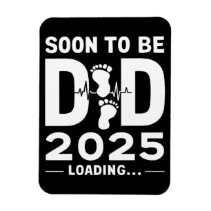 Magnet Flexible Futur Papa Prévu 2025 Nouveau Papa À Venir 