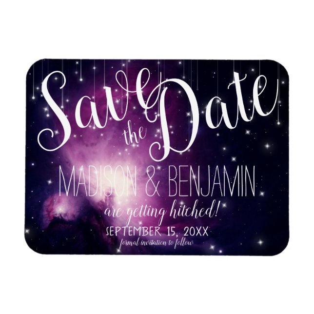Magnet Flexible Galaxie violette Étoiles célestes Éclairage Enregi (Horizontal)