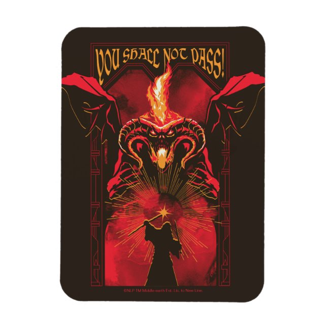 Magnet Flexible GANDALF™ Vs Balrog "You Shall Not Pass" Graphic (Vertical)