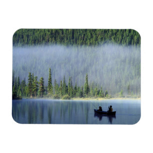 Magnet Flexible Garçons pêchant sur le lac Waterfowl, Banff Nation