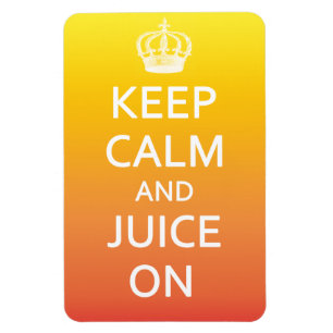 Magnet Flexible Gardez le calme et le jus sur un aimant frigo lumi