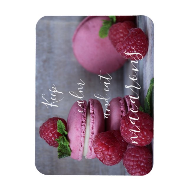 Magnet Flexible Gardez Le Calme Et Mangez Des Macarons (Vertical)