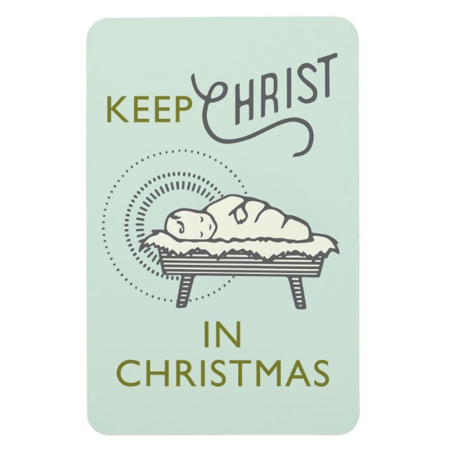 Magnet Flexible Gardez le Christ dans l'aimant de voiture de Noël (Vertical)