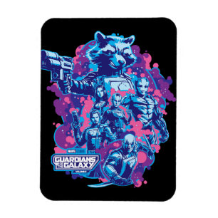 Magnet Flexible Gardiens de la Galaxie Graphique d'équipe stylisé