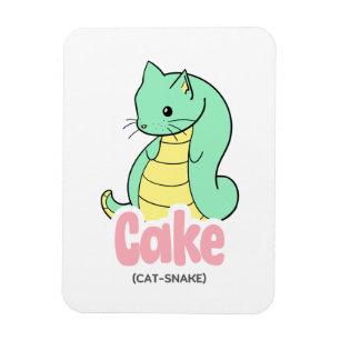 Magnet Flexible Gâteau (chat + serpent) Sticker souple mignon
